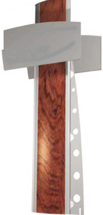 borne totem remplissage en bois